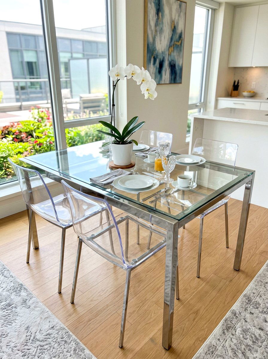 Glass Top Breakfast Table - 30 round breakfast table ideas
