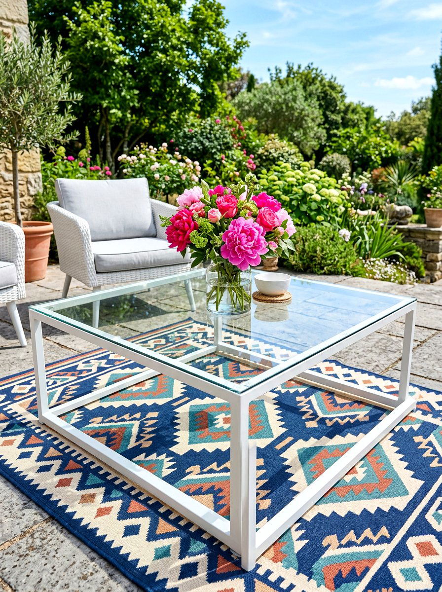 Glass Top Coffee Table - 30 outdoor coffee table ideas