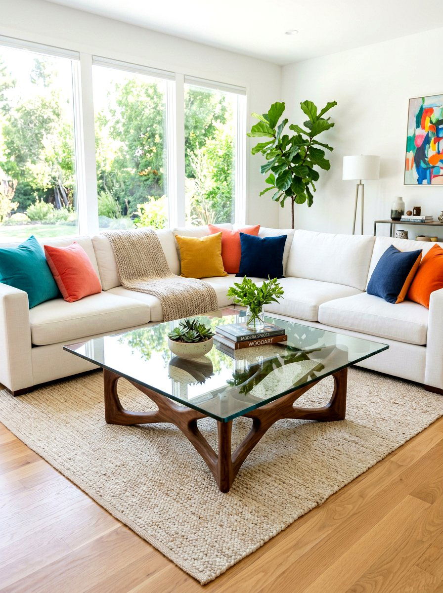 Glass Top Coffee Table - 30 living room furniture ideas