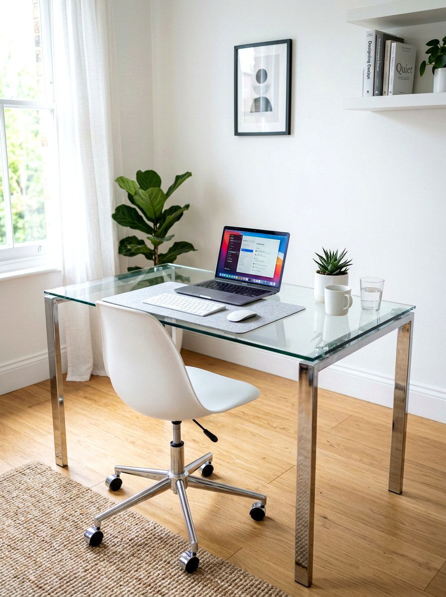 Glass Top Desk - 30 study hall nook ideas