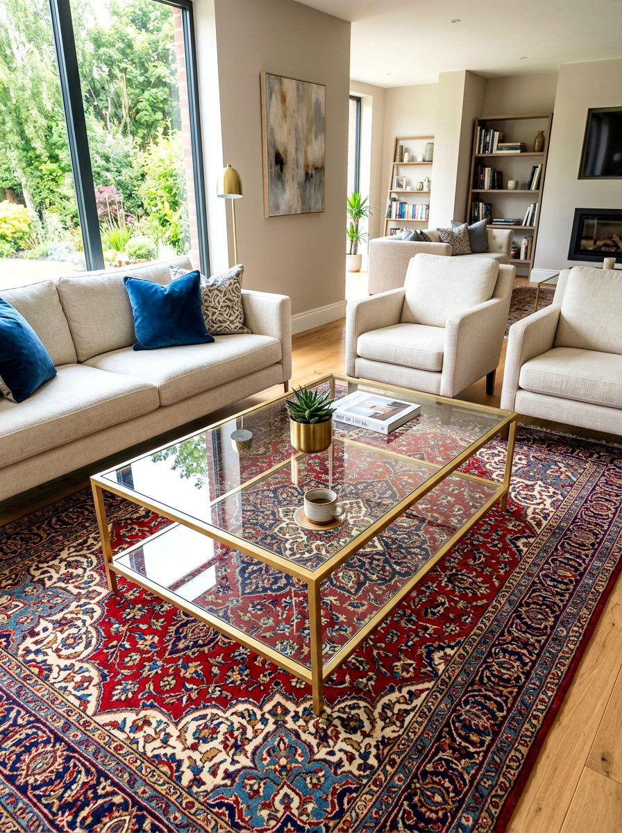 Glass Top Table - 30 small apartment living room ideas
