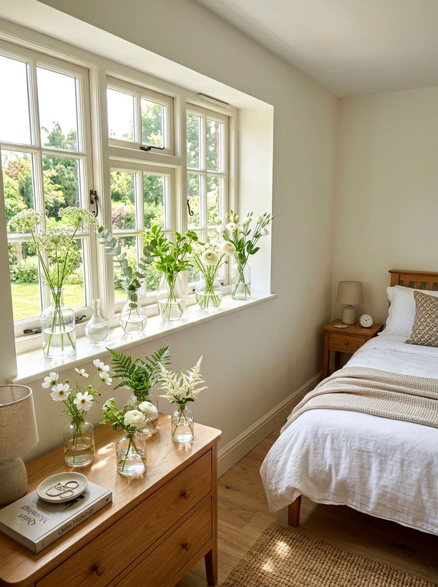 Glass Vases - 30 Nancy Meyers bedroom ideas