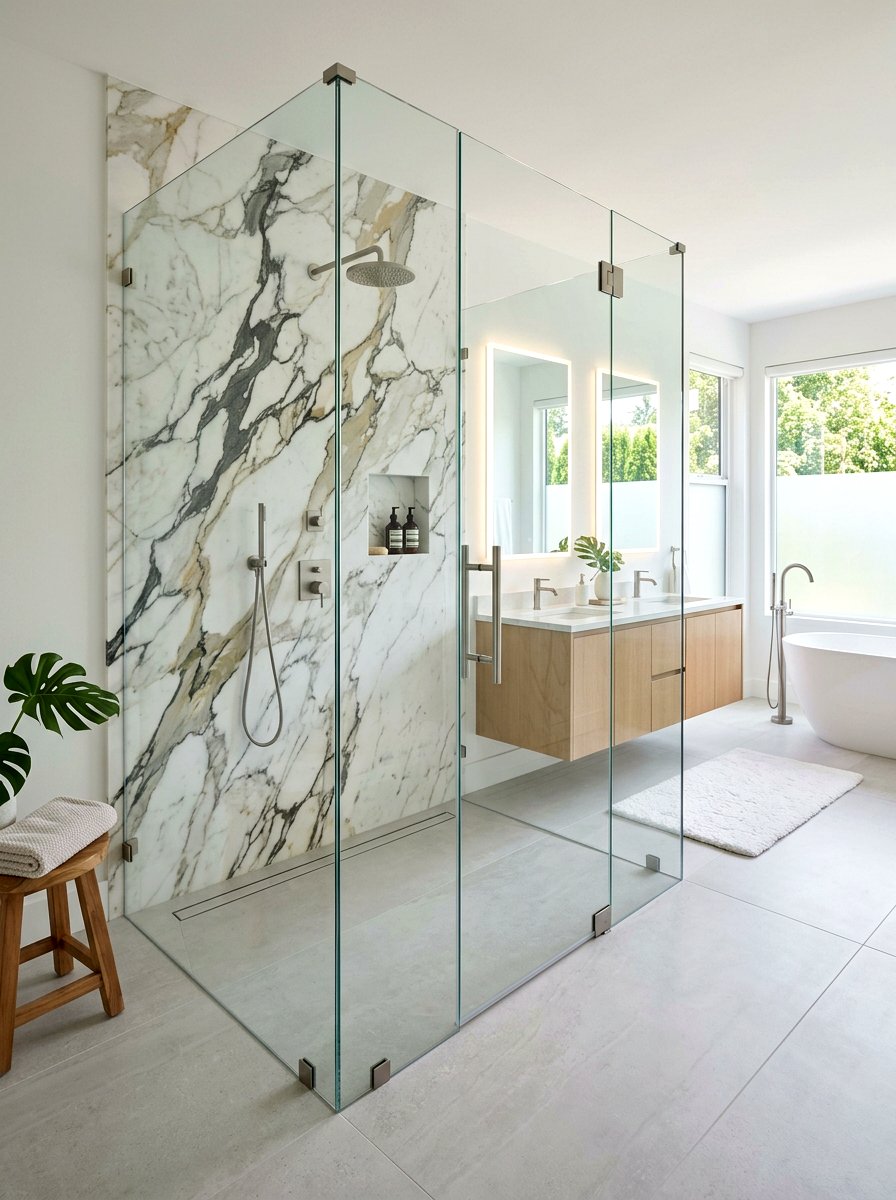 Glass Walk In Shower - 30 wellness bathroom ideas