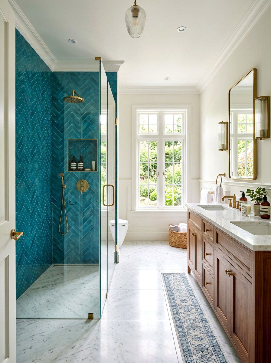 Glass Walk In Shower - 30 guest bathroom ideas