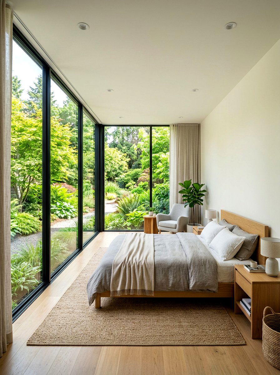 Glass Wall Bedroom - 30 light and airy bedroom ideas