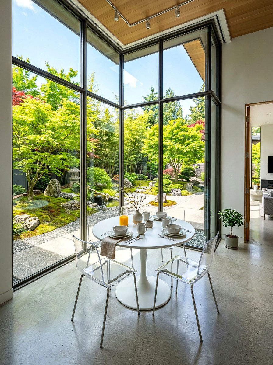 Glass Wall Breakfast Room - 30 indoor outdoor breakfast room ideas