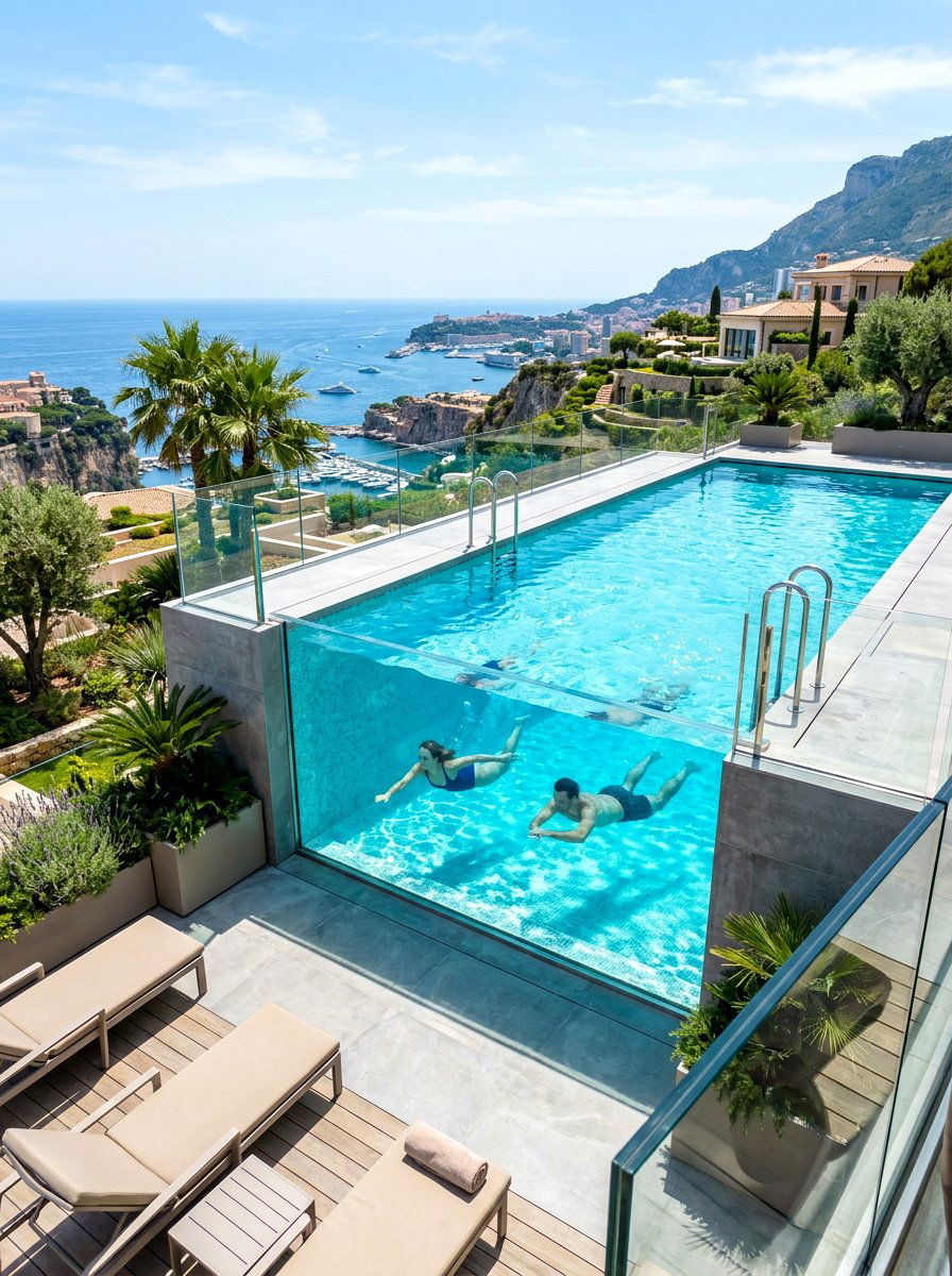 Glass Wall Pool - 30 pool ideas