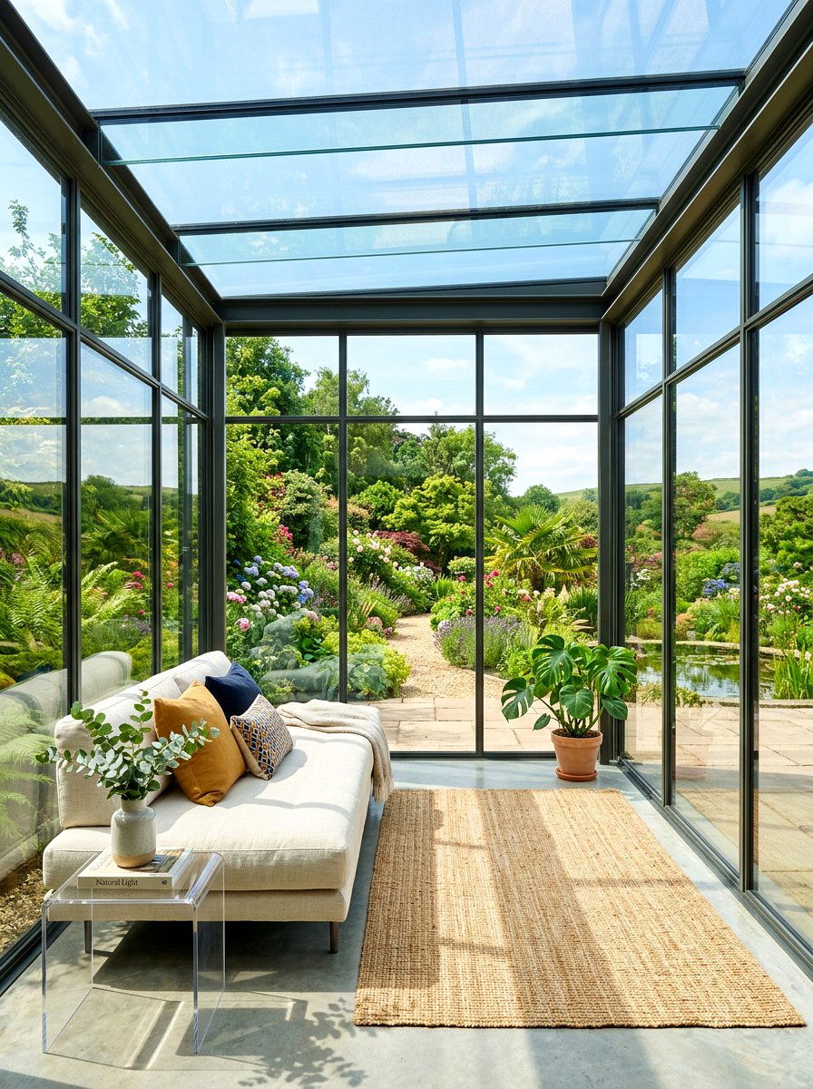 Glass Wall Sunroom - 30 sunroom reading nook ideas
