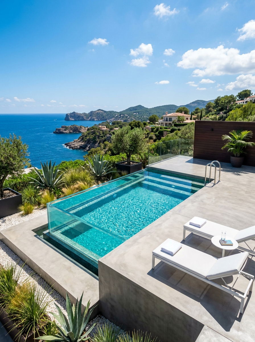 Glass Walled Plunge Pool - 30 plunge pool ideas