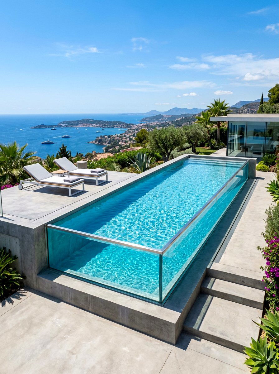 Glass Walled Pool - 30 family pool ideas