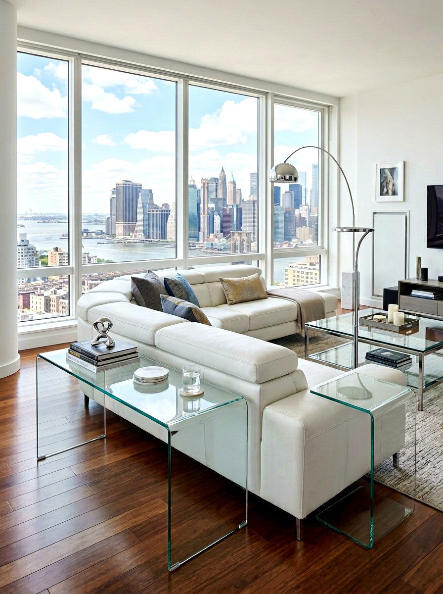Glass Waterfall Side Table - 30 waterfall side table ideas
