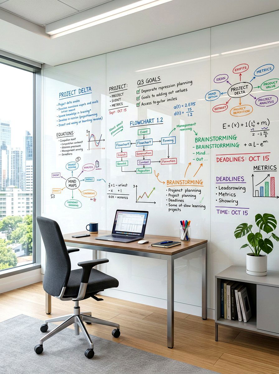 Glass Writing Wall - 30 study wall ideas