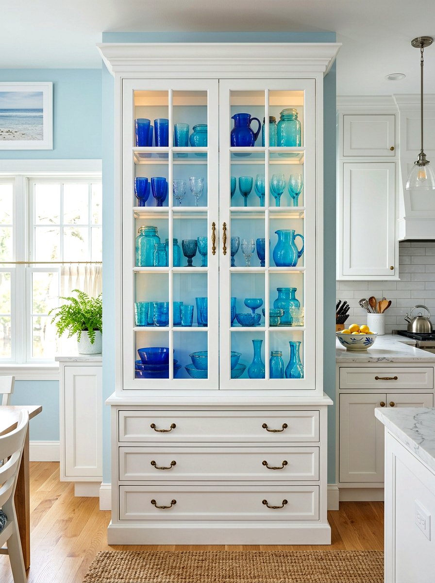 Glass door kitchen display dresser - 30 dresser in kitchen ideas
