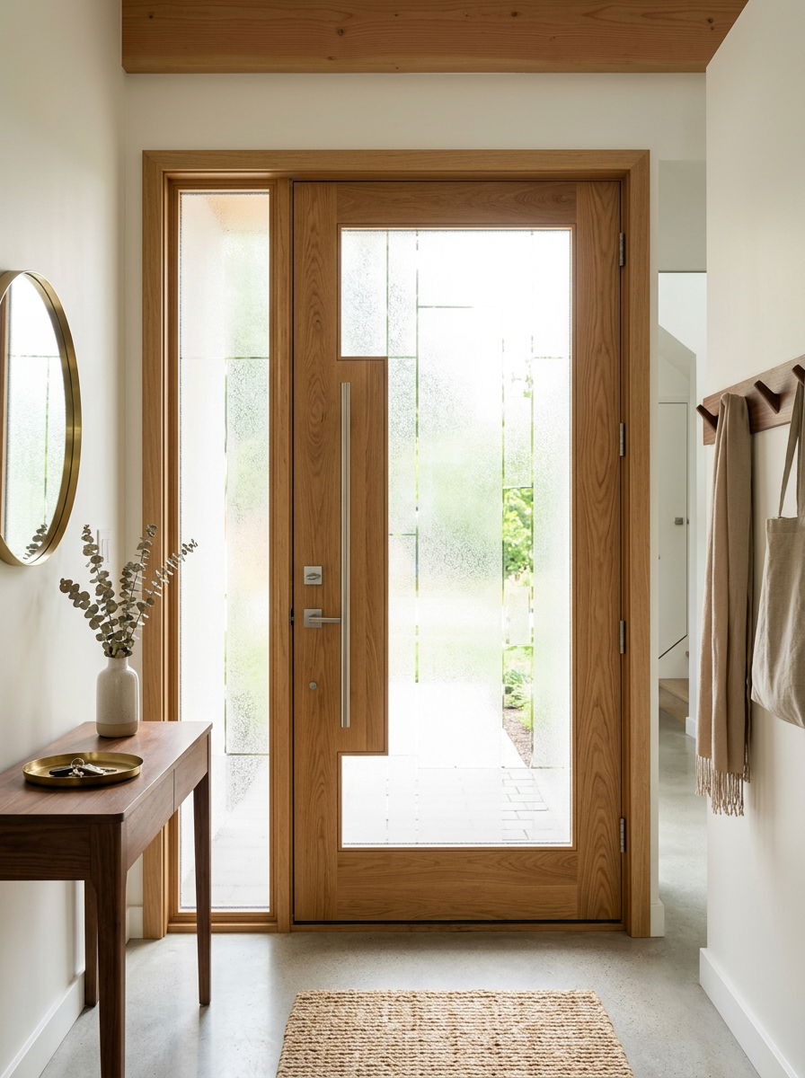 Glass door panels - 30 small entryway ideas