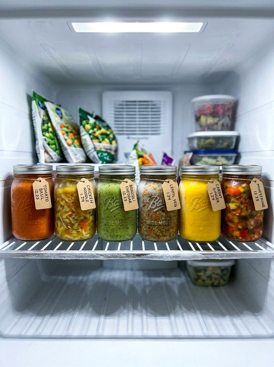 Glass freezer organization safe jars - 30 freezer organization ideas