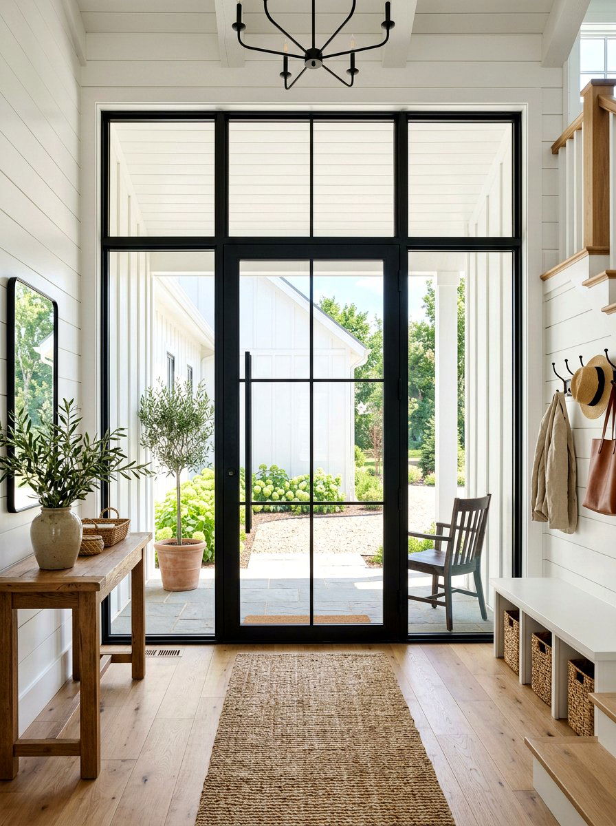 Glass front door - 30 modern front entry ideas