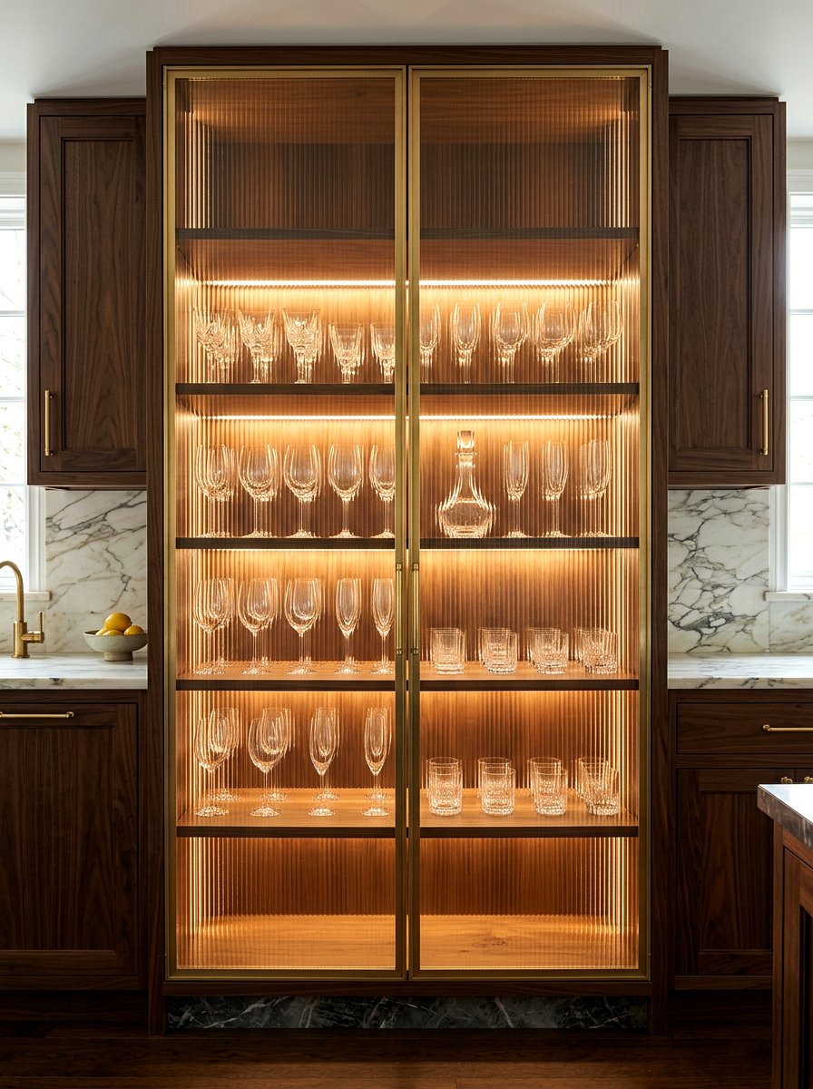 Glass front kitchen cabinet - 30 neo deco kitchen ideas