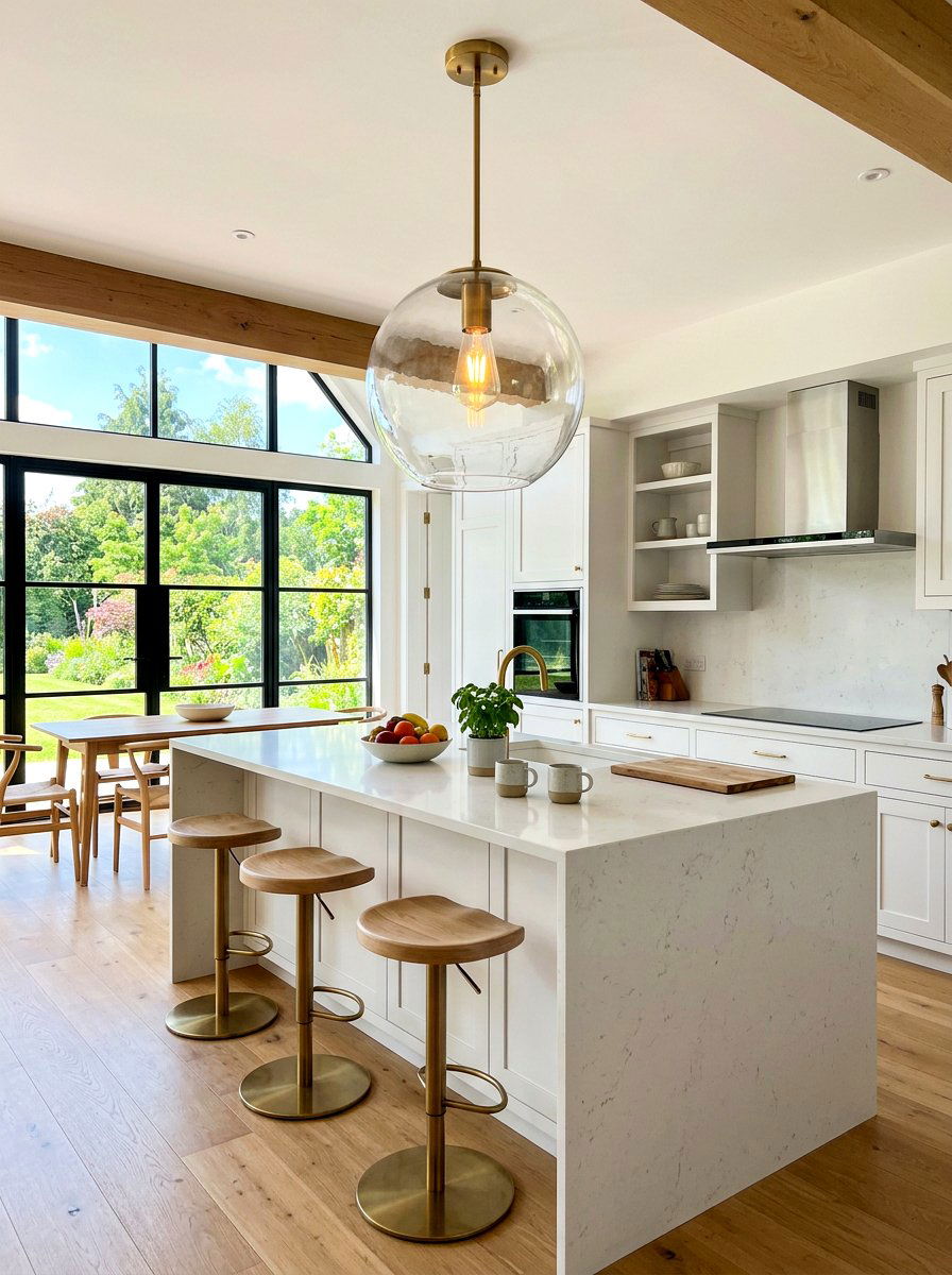 Glass globe lamp kitchen island - 30 table lamp kitchen island ideas