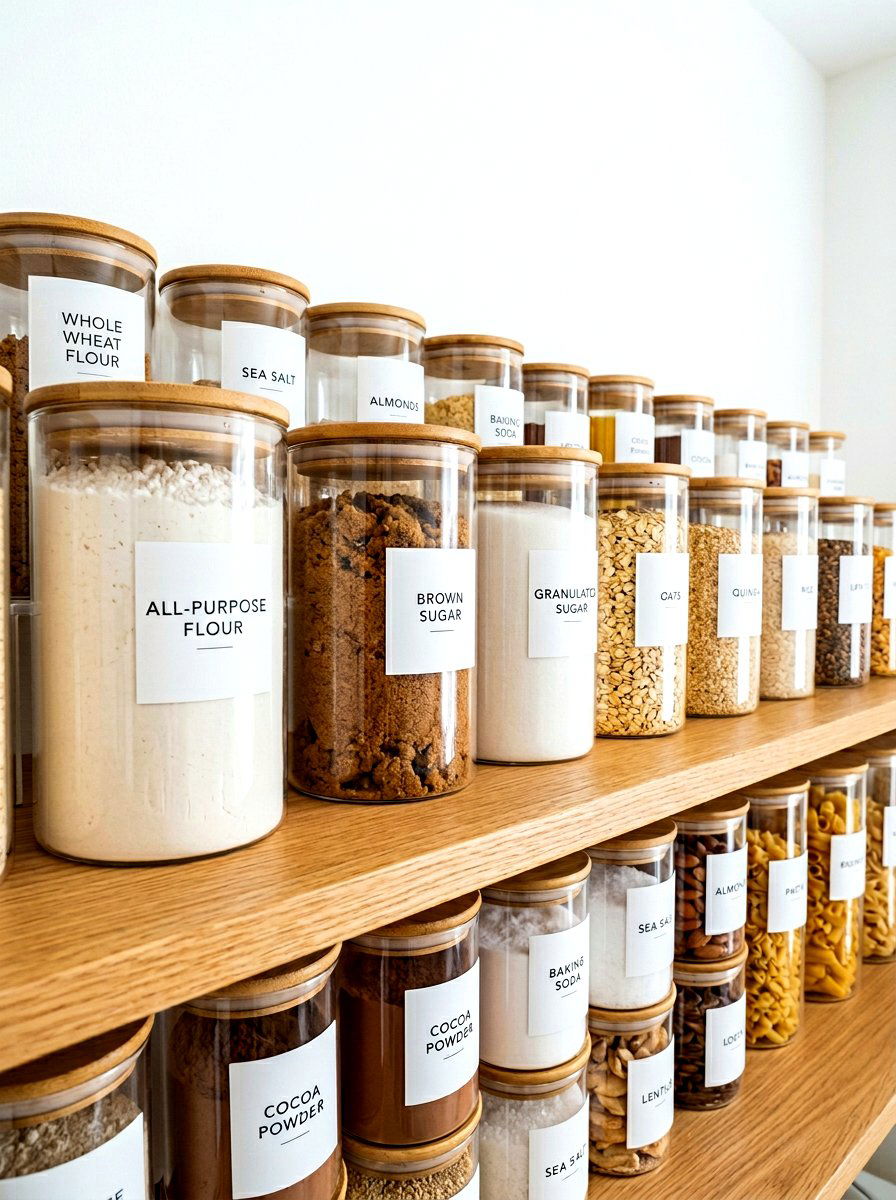 Glass ingredient jars - 30 baking corner ideas