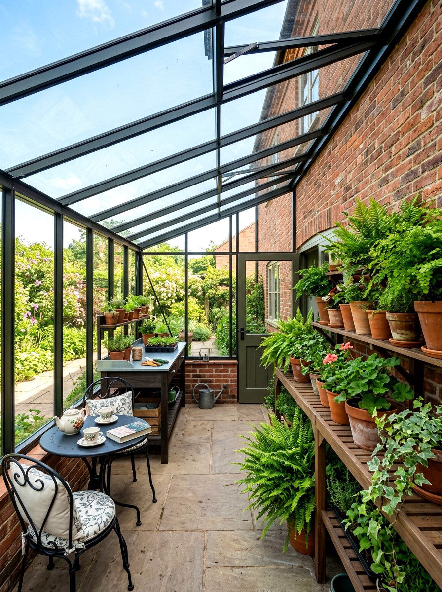 Glass lean to greenhouse - 30 attached greenhouse porch ideas
