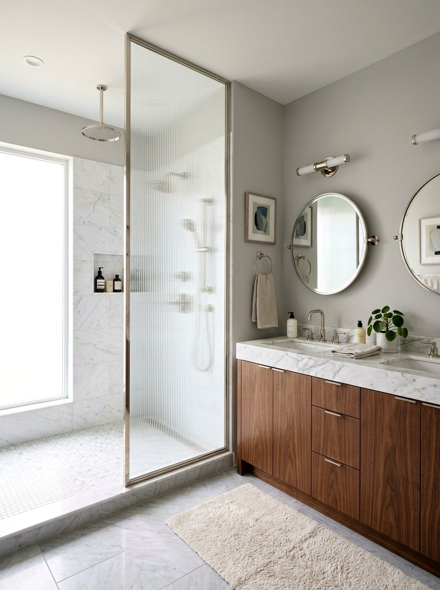 Glass partition bathroom - 30 luxury hotel bath ideas