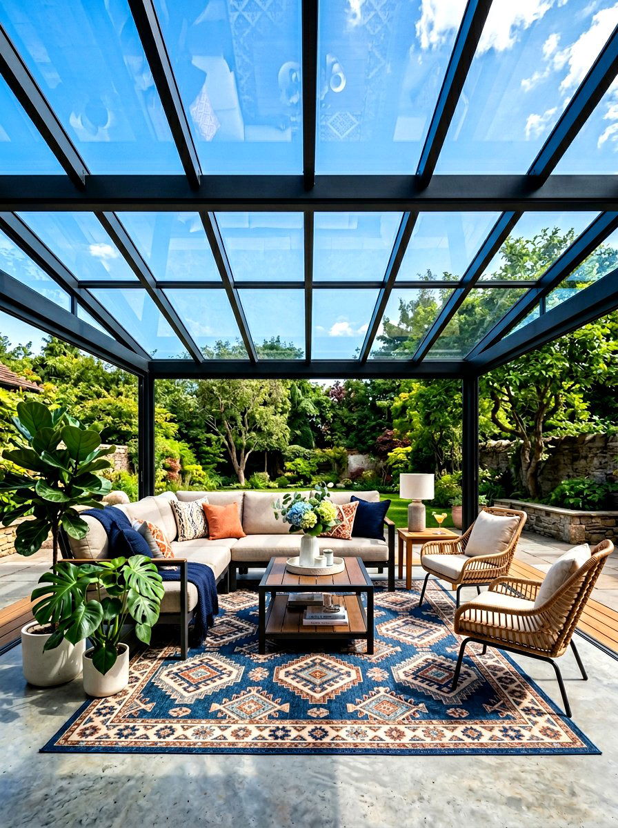 Glass roof pergola - 30 modern pergola ideas