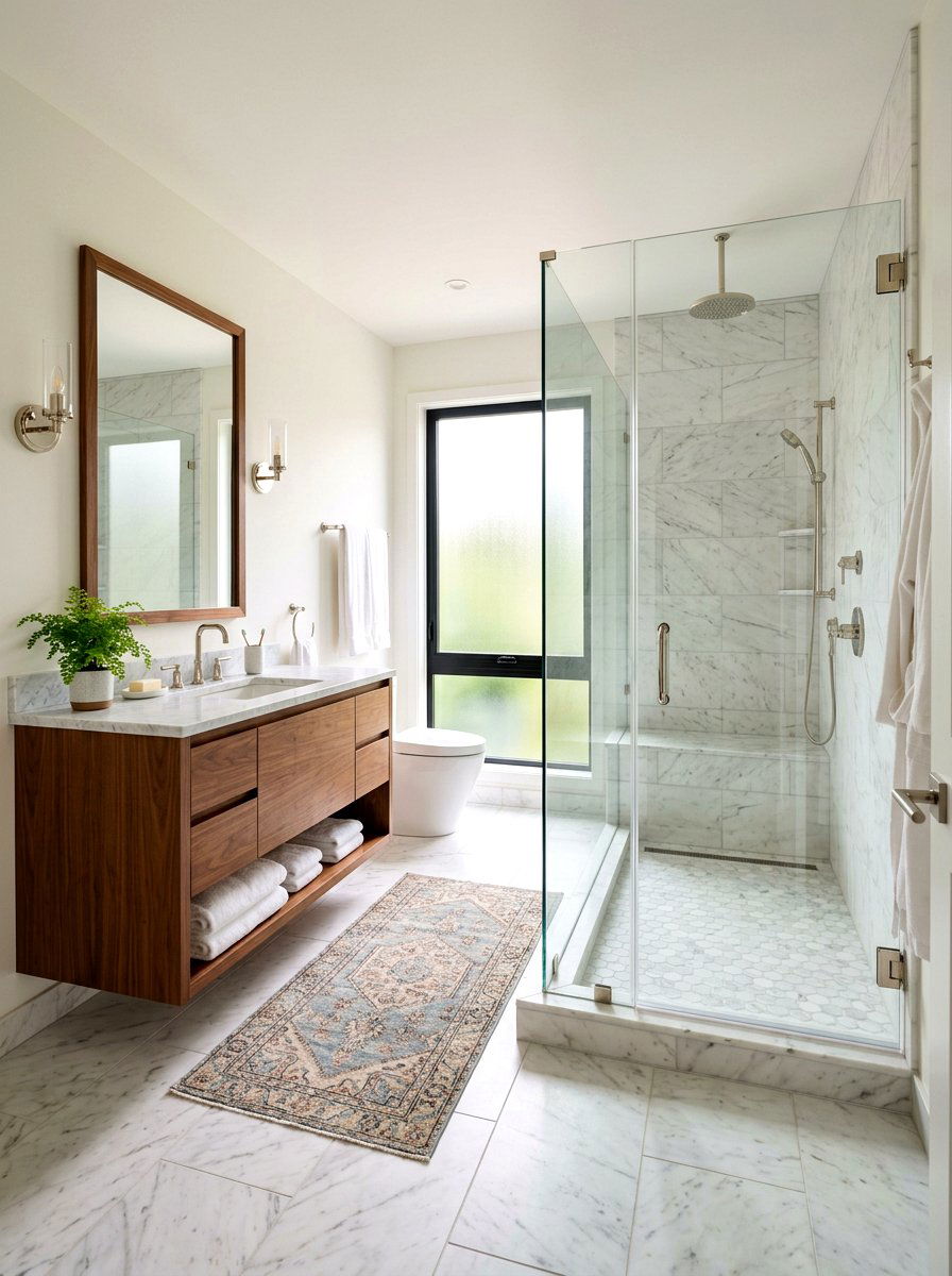 Glass shower bathroom - 30 Nancy Meyers bathroom ideas