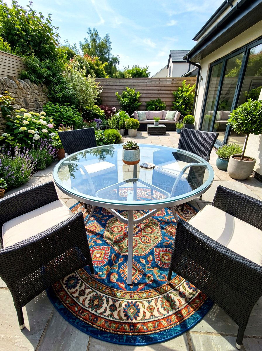 Glass top patio table - 30 porch coffee table ideas