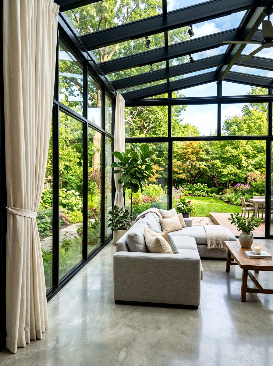 Glass wall four season room - 30 four season room ideas