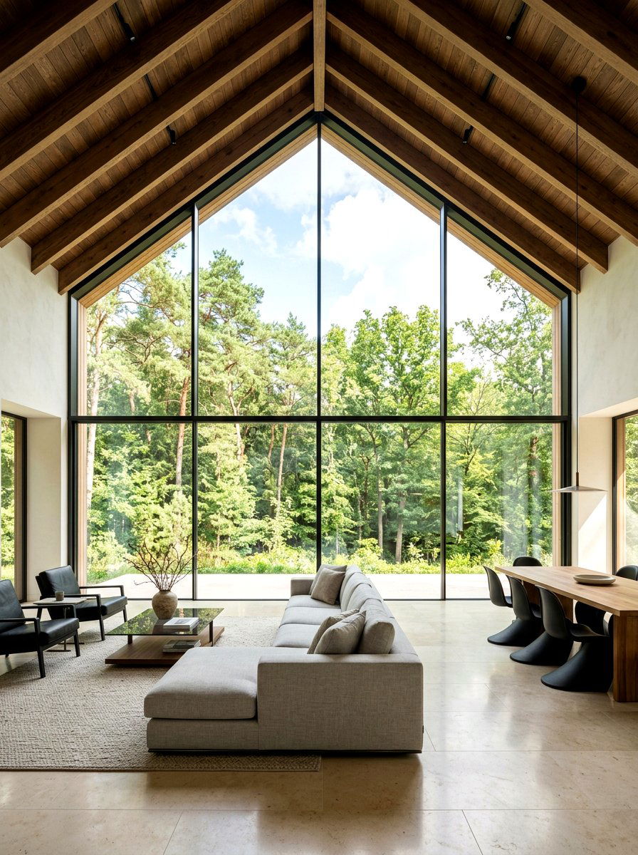 Glass wall vaulted ceiling - 30 vaulted ceiling ideas
