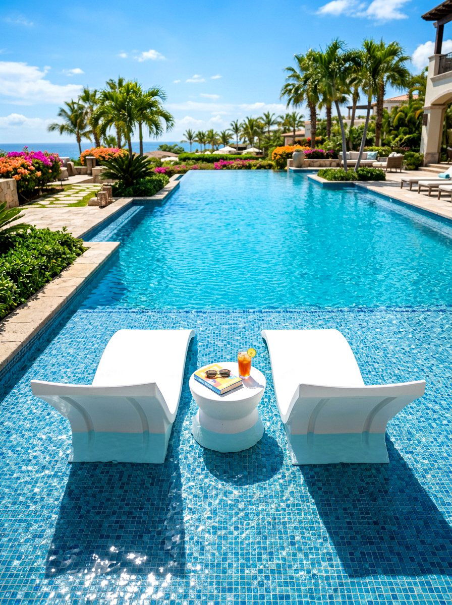 Glass walled pool house - 30 resort style backyard lounge ideas