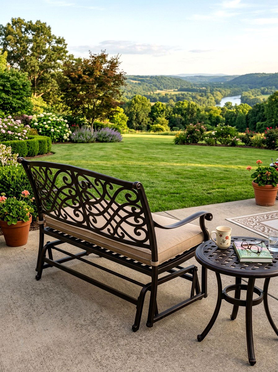 Glider Bench Set - 30 backyard furniture ideas
