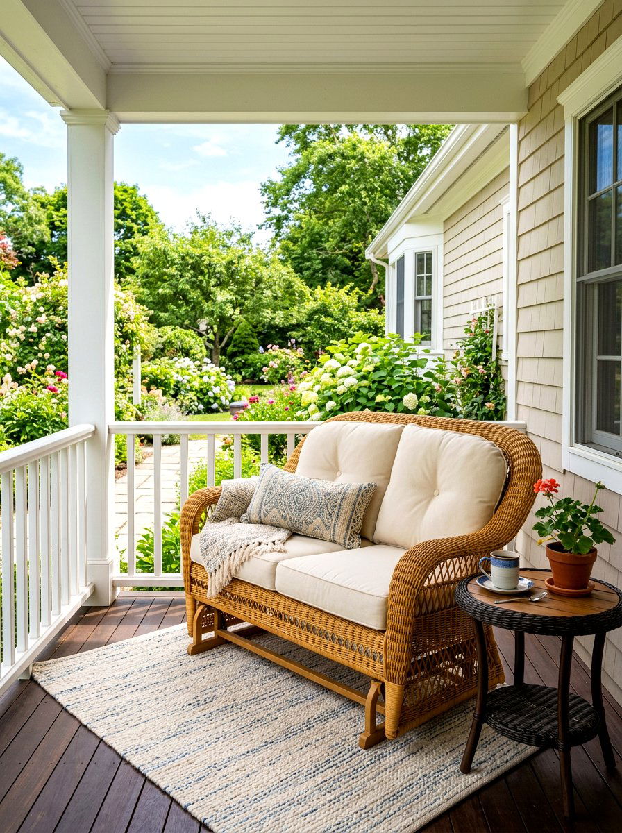 Gliding porch loveseat - 30 loveseat porch seating ideas