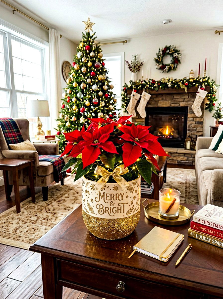 Glitter accent pot - 30 painted flower pot ideas