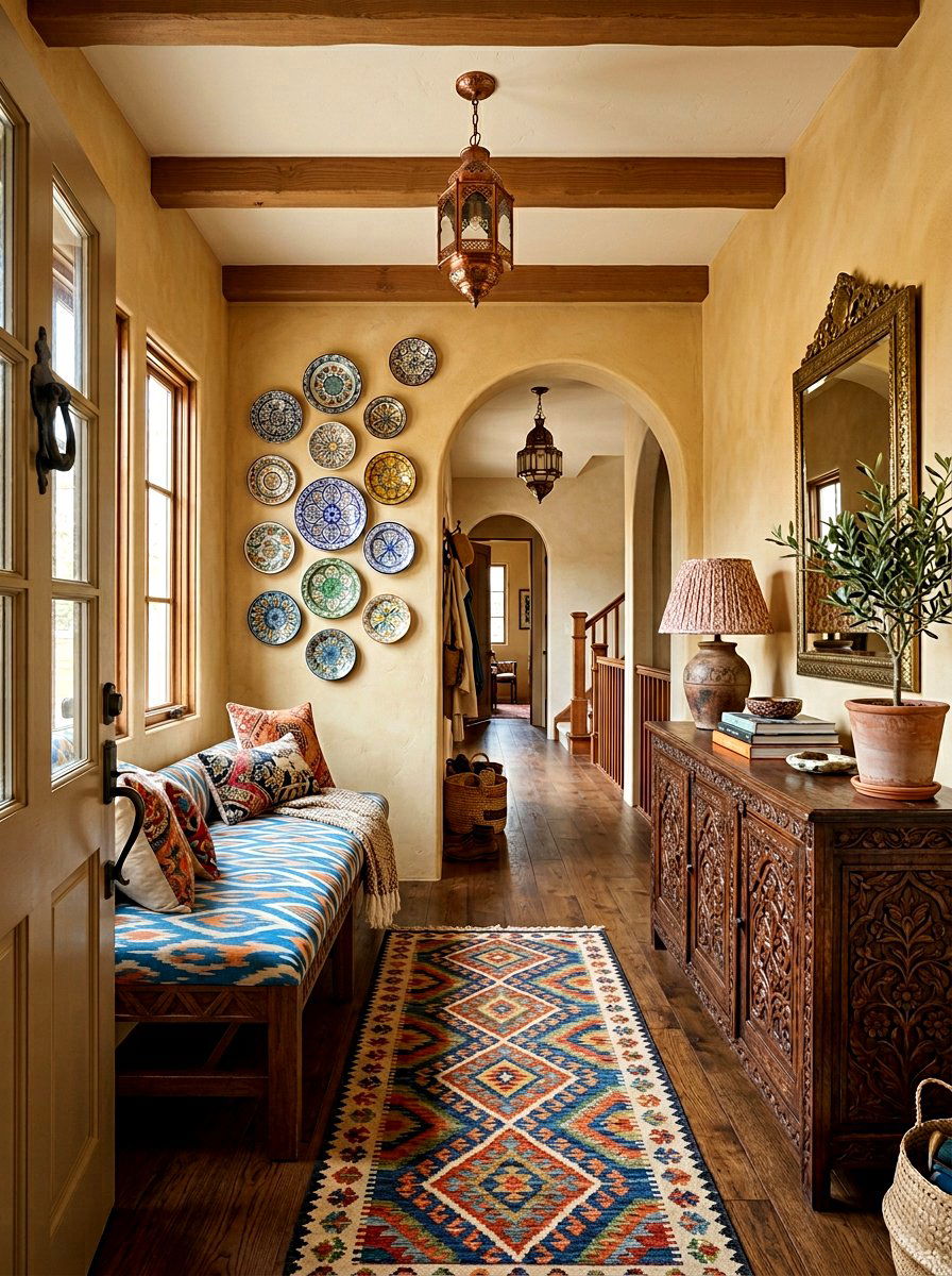 Global Entryway Decor - 30 eclectic home decor ideas