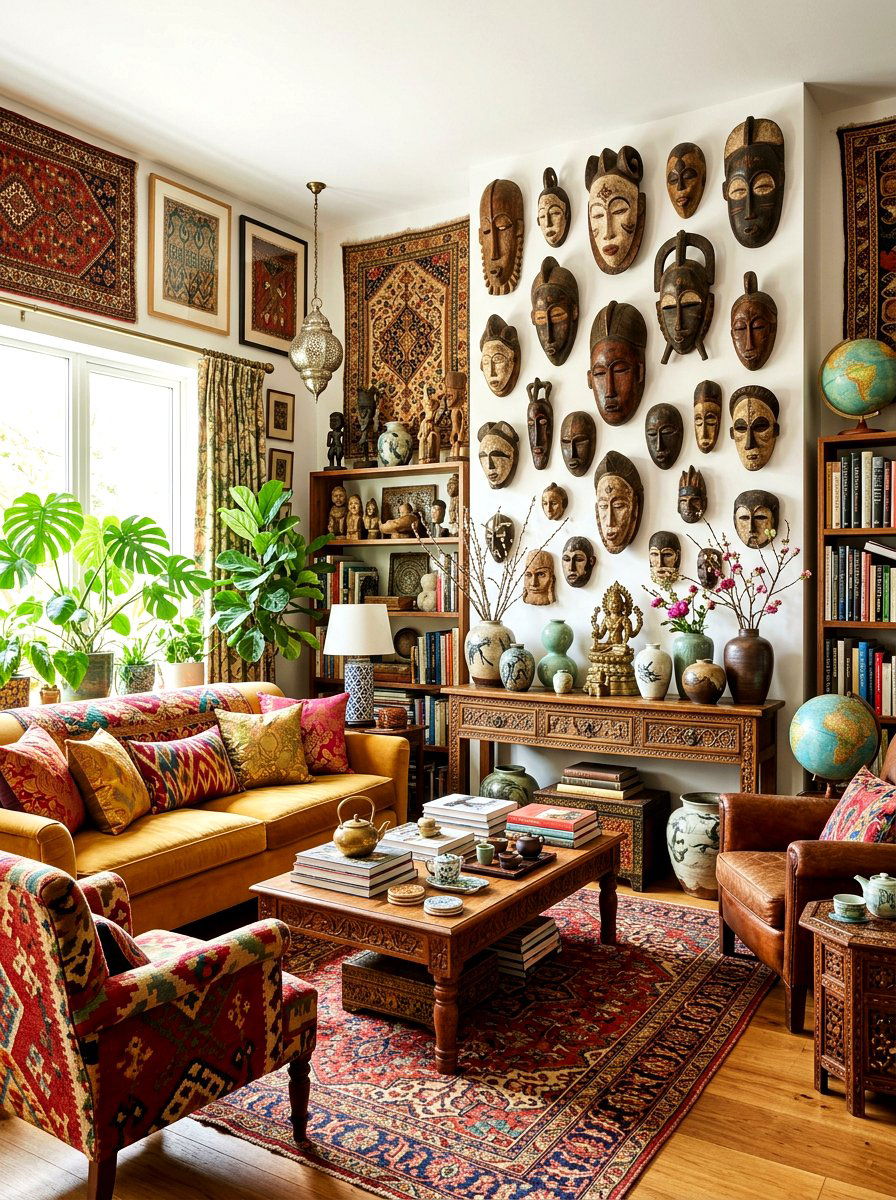 Global Maximalist Living Room - 30 maximalist living room ideas