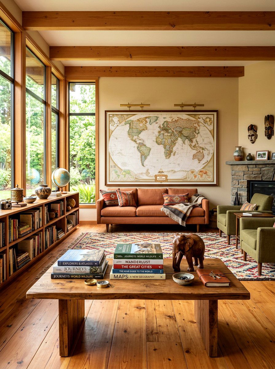 Global Travel Inspired Table Styling - 30 coffee table book styling ideas