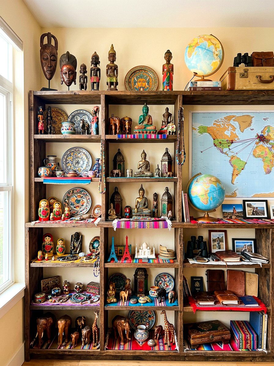 Global Travel Souvenir - 30 shelfie styling ideas