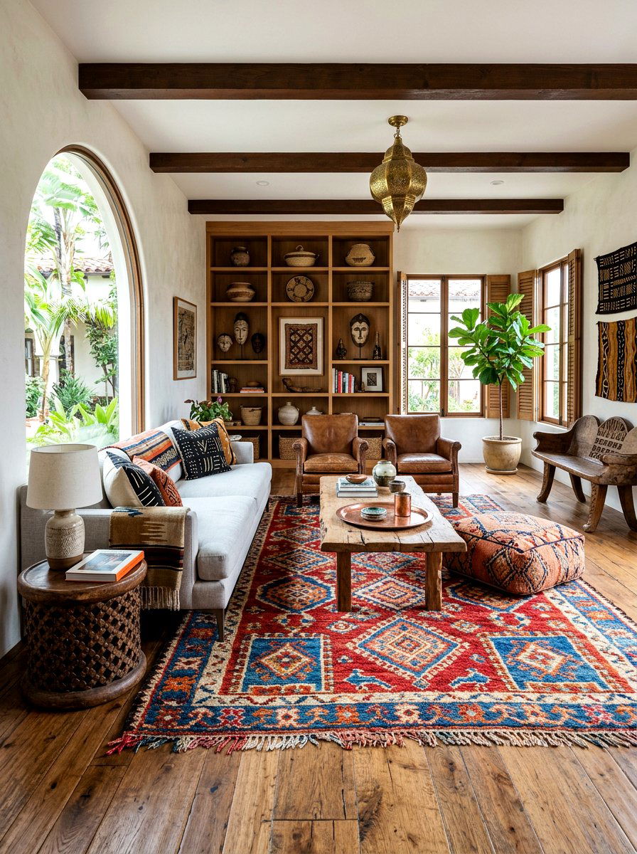 Global inspired living room - 30 modern eclectic living room ideas