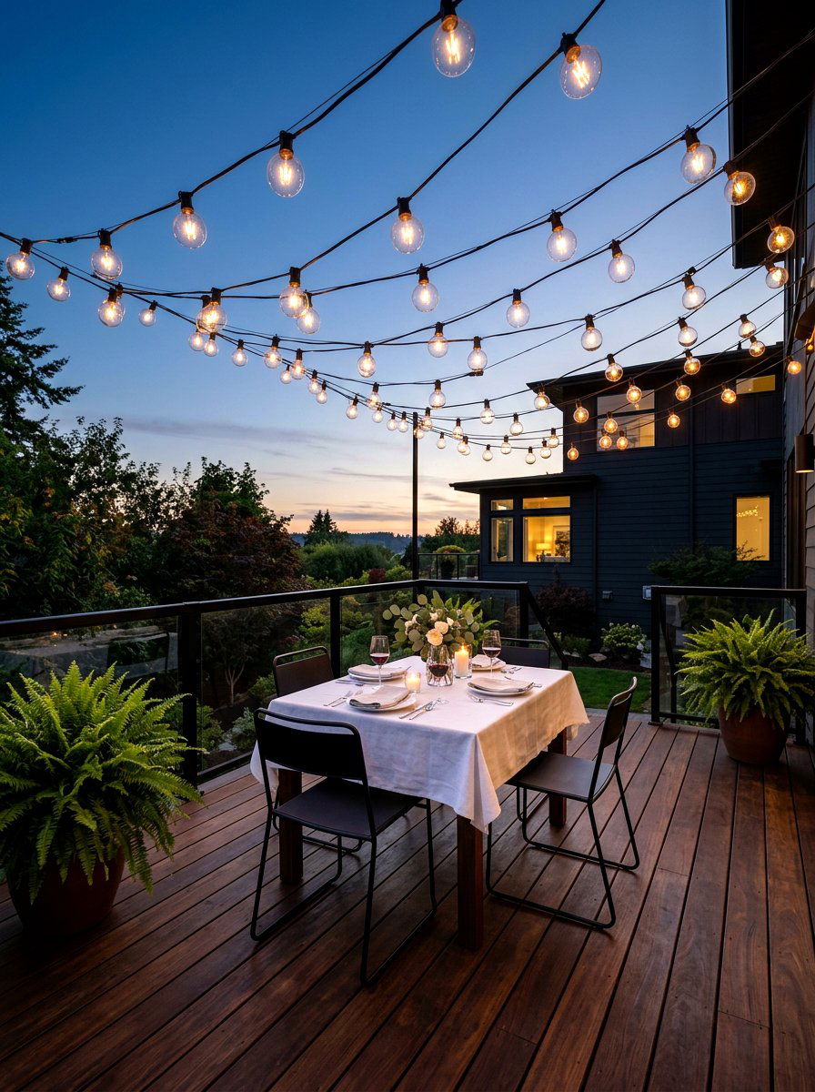 Globe String Lights - 30 patio date night ideas