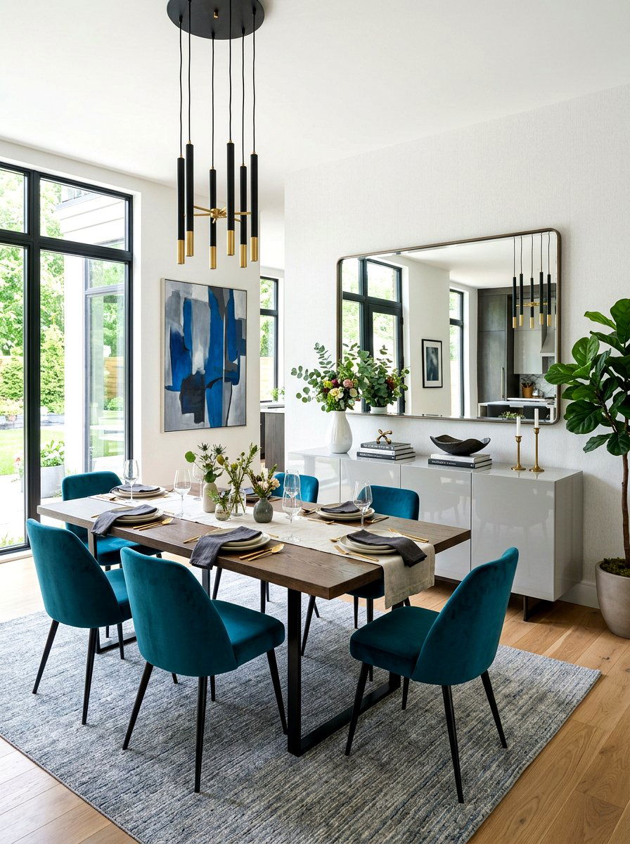Glossy Buffet Table - 30 high gloss decor ideas