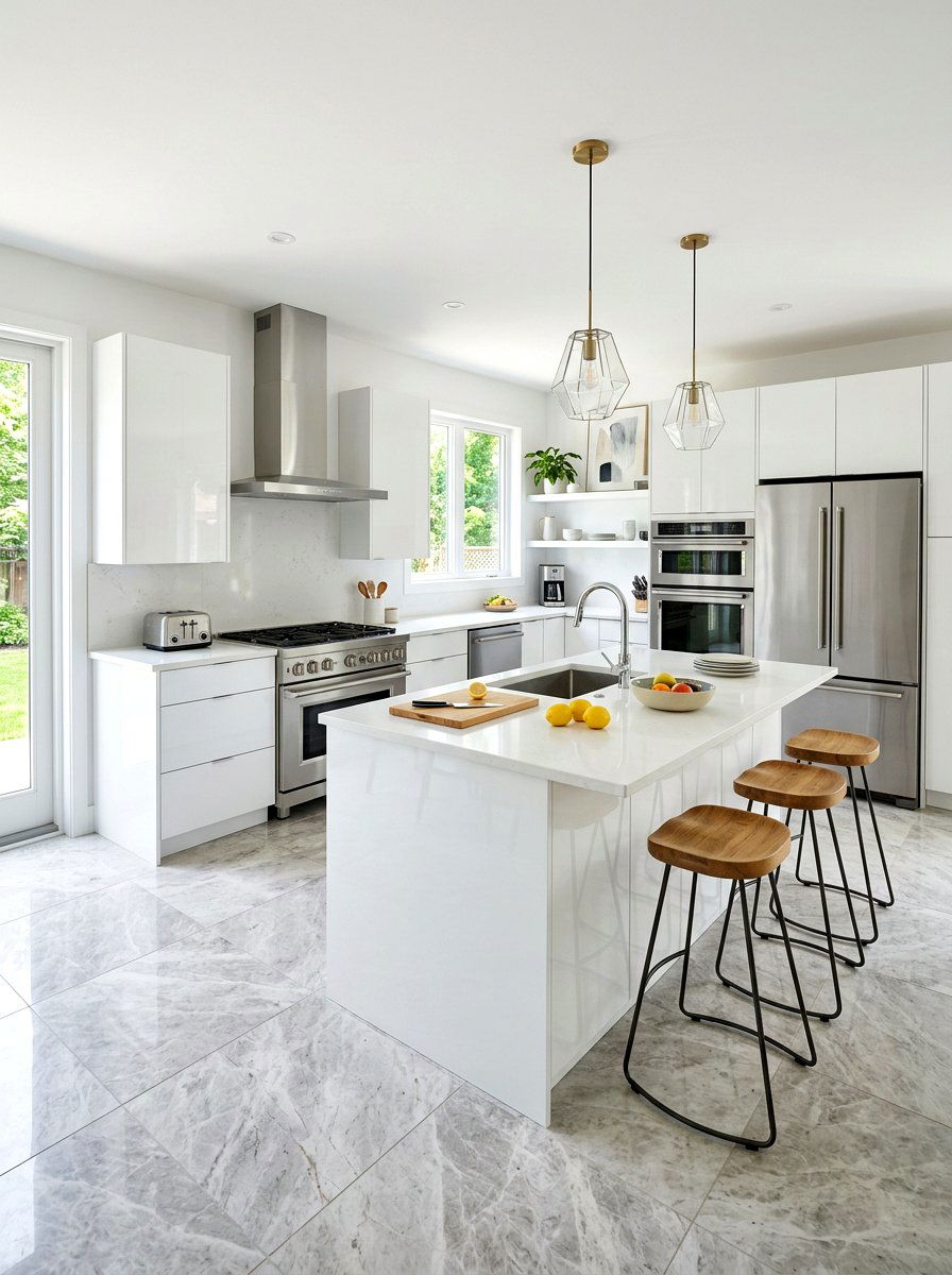 Glossy Kitchen Cabinets - 30 high gloss decor ideas