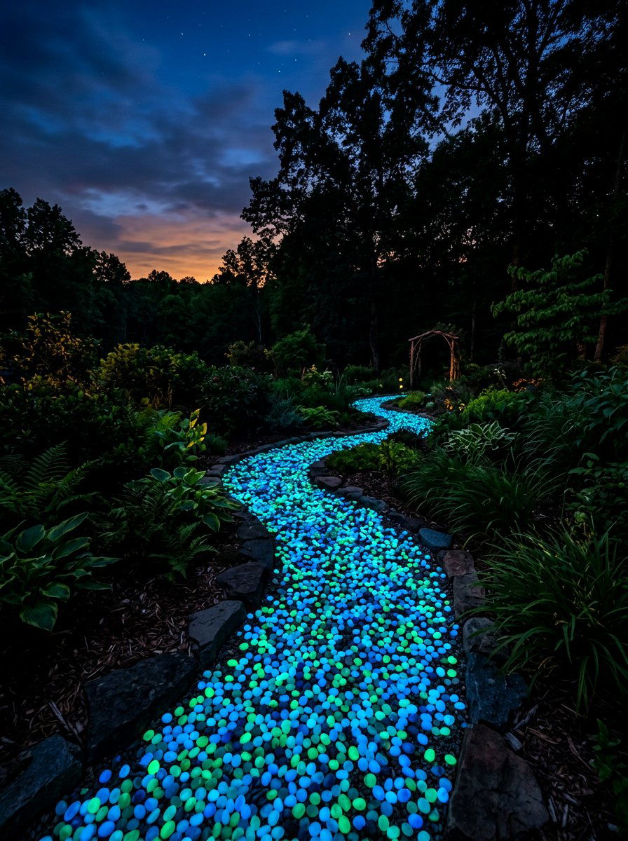 Glow In The Dark Garden Pebbles - 30 decorative stone ideas