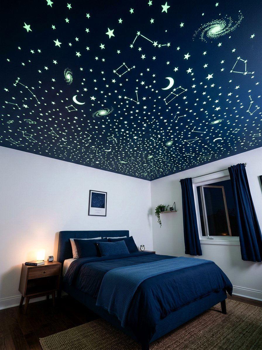 Glow In The Dark Star Decals - 30 extra celestial bedroom ideas