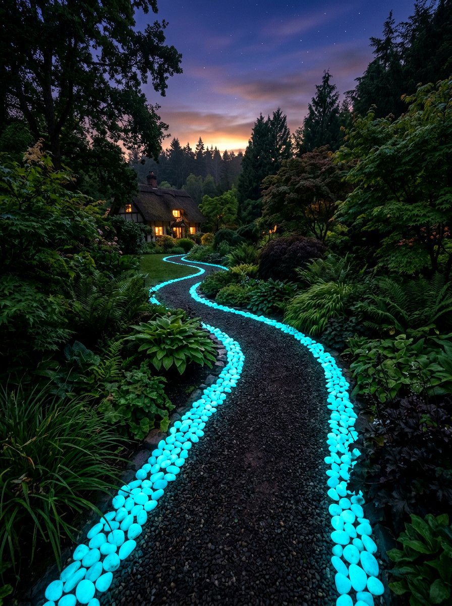 Glow In The Dark Stones - 30 stepping stone ideas