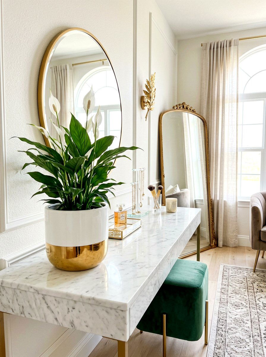 Gold Accent Planters - 30 modern planter ideas