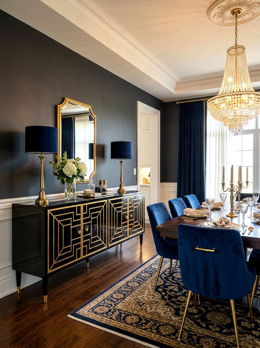 Gold Accent Sideboard - 30 sideboard dining room ideas