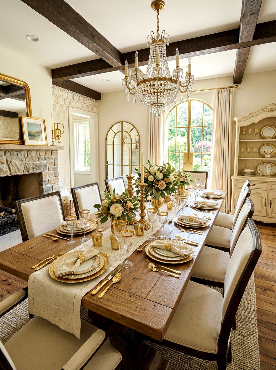 Gold Accent - 30 formal table setting ideas