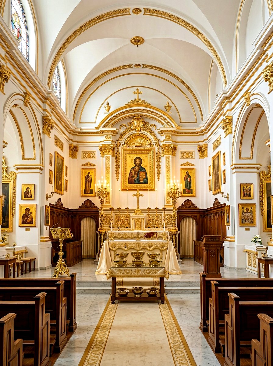 Gold Accented Worship Space - 30 home altar ideas