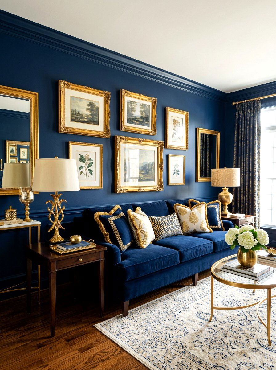 Gold Accents - 30 romantic bedroom ideas